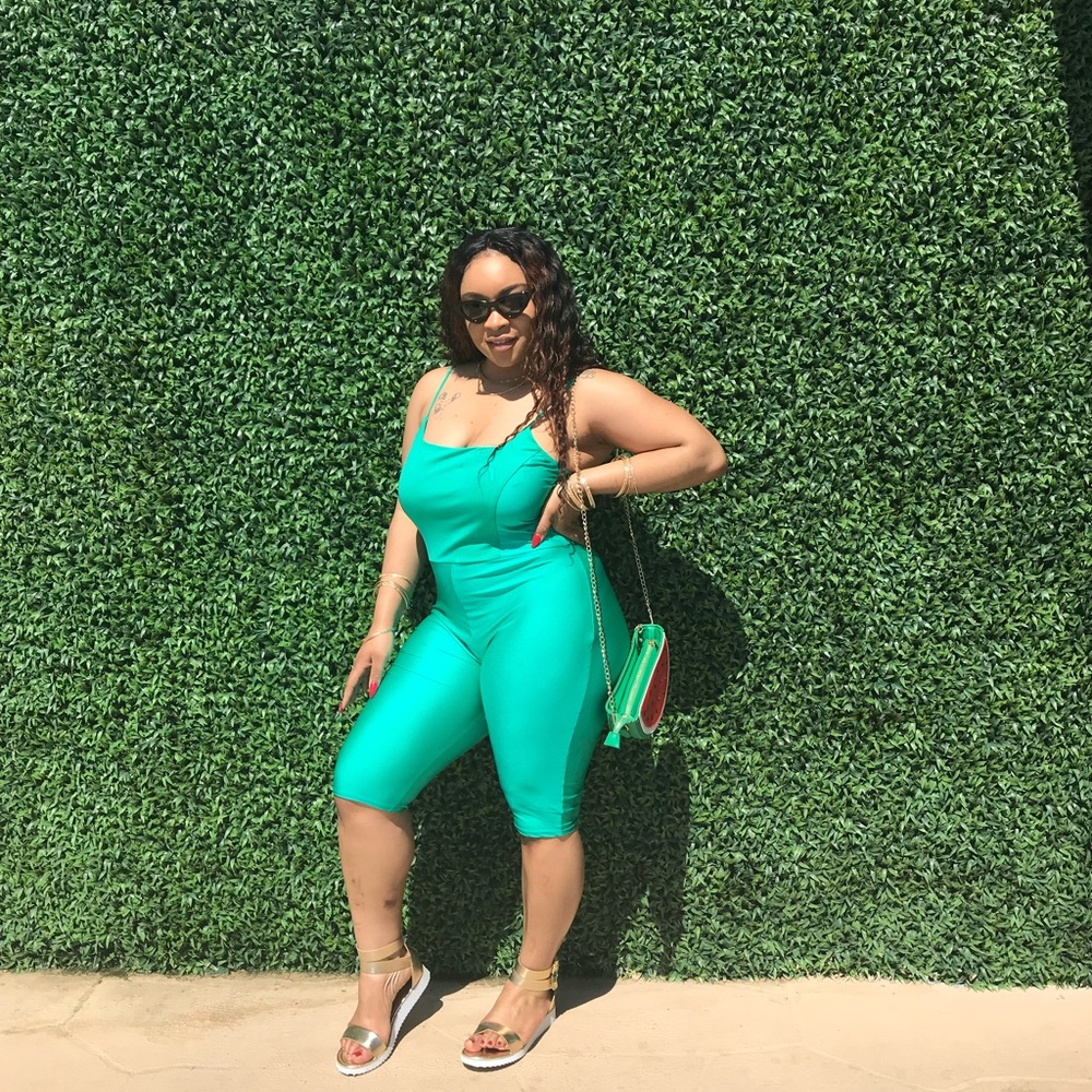 Fashion Nova Money Green Jumpsuit